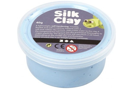 Šilkinis modelinas - žydra spalva, 40 g
