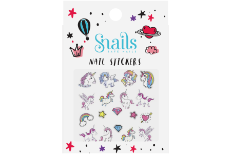 Snails nagų lipdukai Vienaragiai