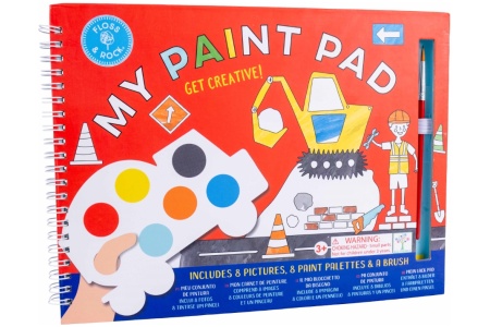 Spalvinimo bloknotas su dažais, Statybos