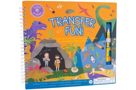 Spalvinimo rinkinys su perkeliamais piešinukais, Dinozaurai