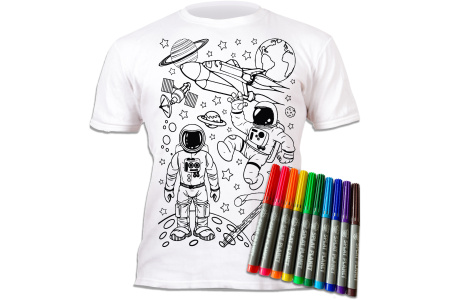 Splat Planet marškinėliai su flomasteriais, Kosmosas