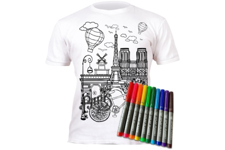 Splat Planet marškinėliai su flomasteriais Paryžius