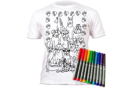 Splat Planet marškinėliai su flomasteriais Šuniukai