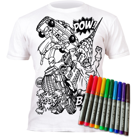 splat-planet-marscaronkineliai-su-flomasteriais-super-herojai_201 Splat Planet marškinėliai su flomasteriais, Super herojai