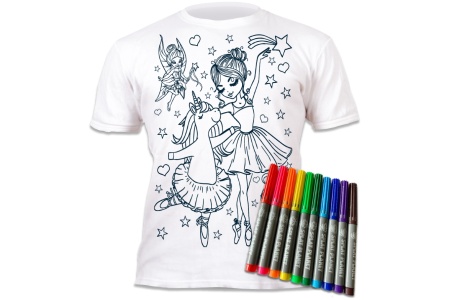 Splat Planet marškinėliai su flomasteriais Vienaragis Balerina