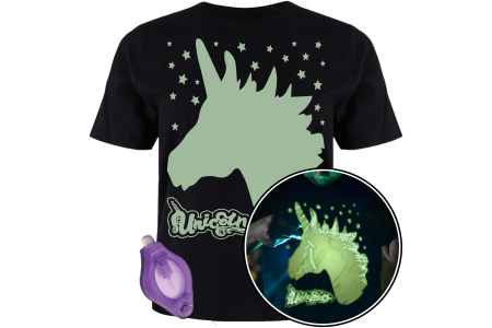 Splat Planet šviečiantys tamsoje marškinėliai, Vienaragis