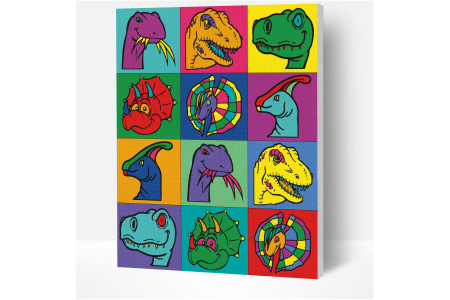 Splat Planet tapyba pagal skaičius, DINOZAURAS 30x40 cm