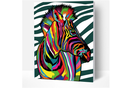 Splat Planet tapyba pagal skaičius, ZEBRAS 30x40 cm