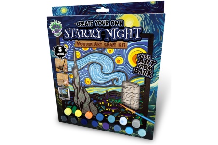 Splat Planet medinis 3D spalvinimo paveikslas, Žvaigždėta naktis