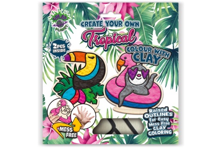 Splat Planet kūrybinis modelino rinkinys su mediniais Tropikų gyvūnais