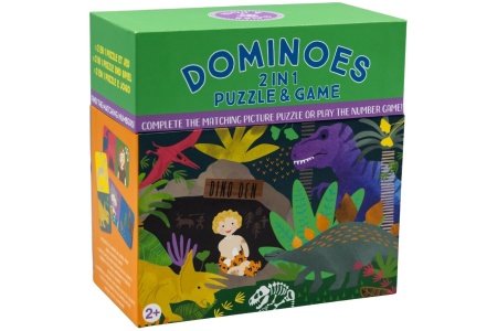 Žaidimas domino-dėlionė 2in1, Dinozaurai