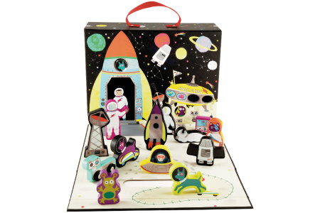 Žaidimo dėžė su medinėmis figūrėlėmis, Kosmosas