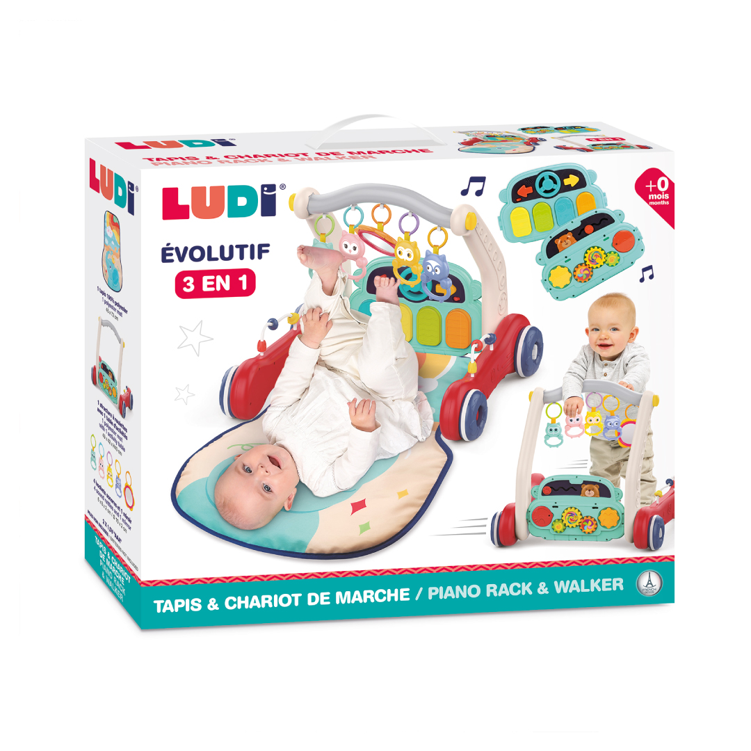 LUDI multifunkcinis kilimėlis-pianinas-vaikštynė Dramblys - Image 3