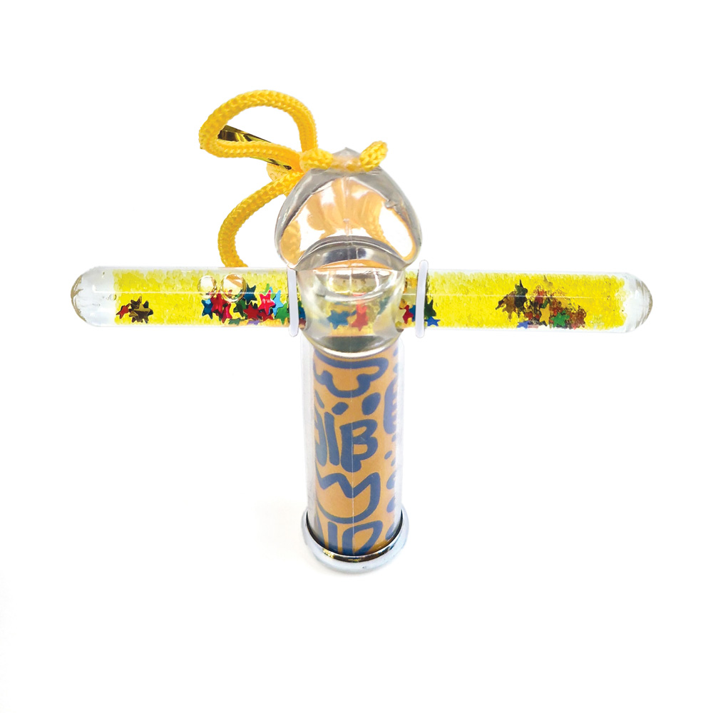 Svoora kaleidoskopas su tūbele, Geltoni raštai, 10 cm - Image 4
