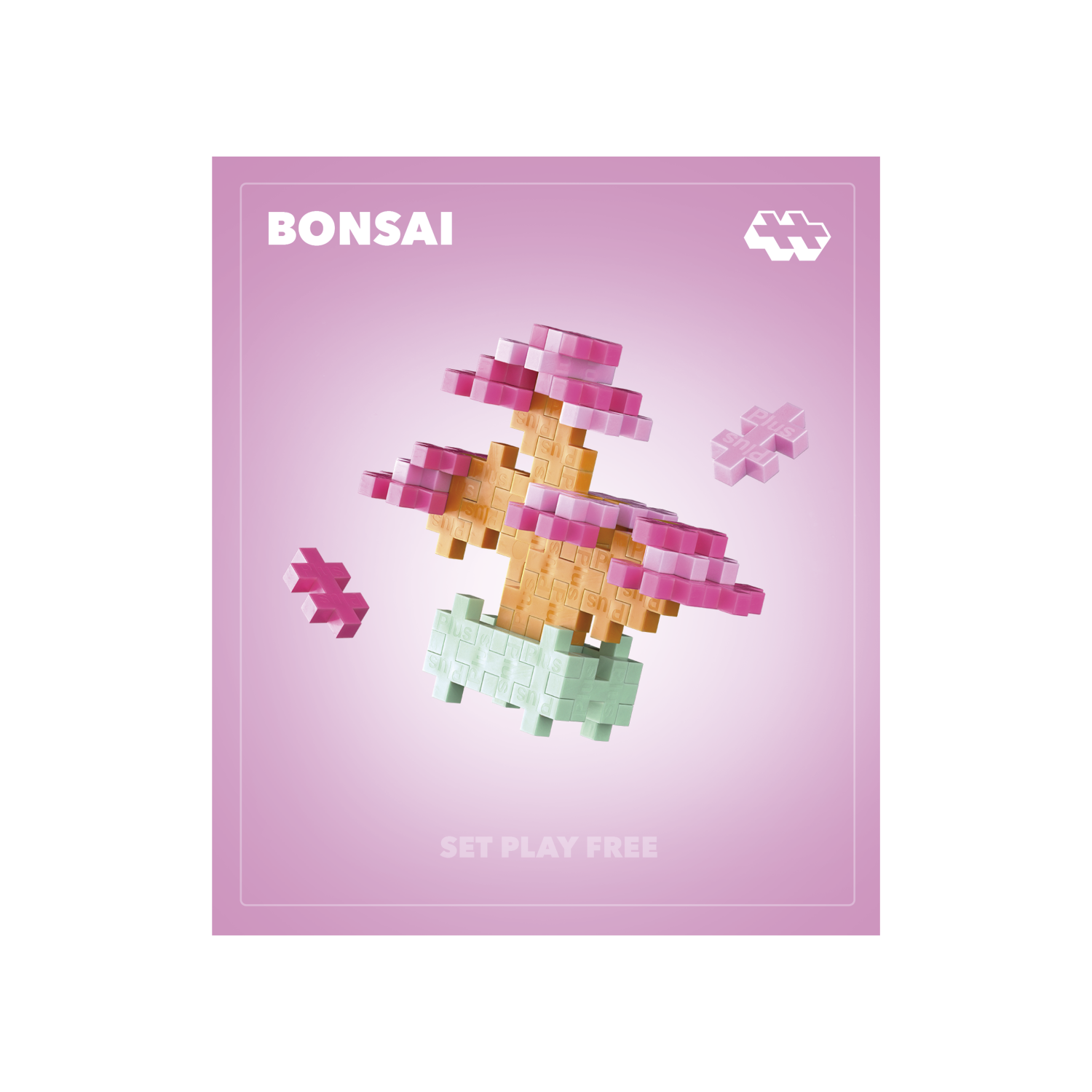 Plus Plus konstruktorius AUGALAI - rožinis bonsas - Image 3