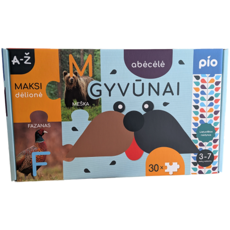 gyvunai-abc_1782132932 Lavinantis žaislas ABĖCĖLĖ gyvūnai, 3+