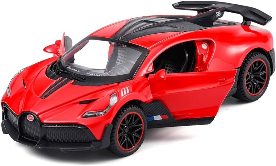 KiNSMART automobilis, Bugatti Divo, raudonas - Image 2