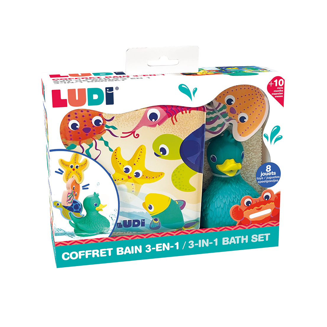 LUDI vonios rinkinys 3in1 Laiminga antis ir draugai - Image 2