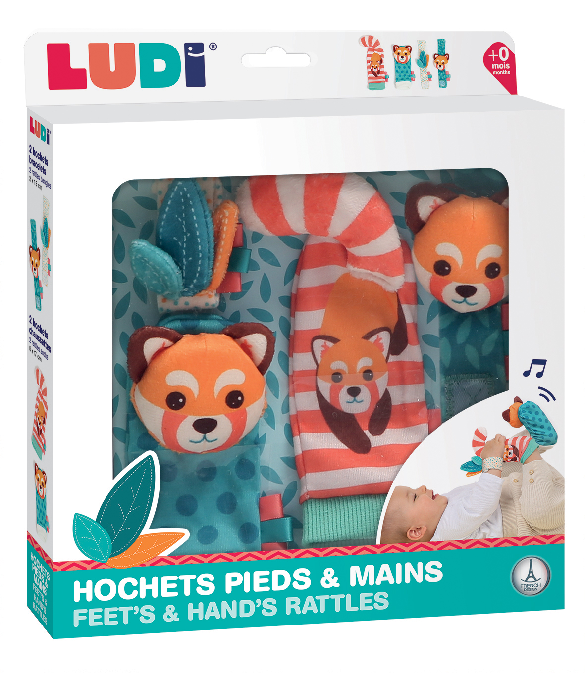 LUDI pėdų ir rankų barškučių rinkinys