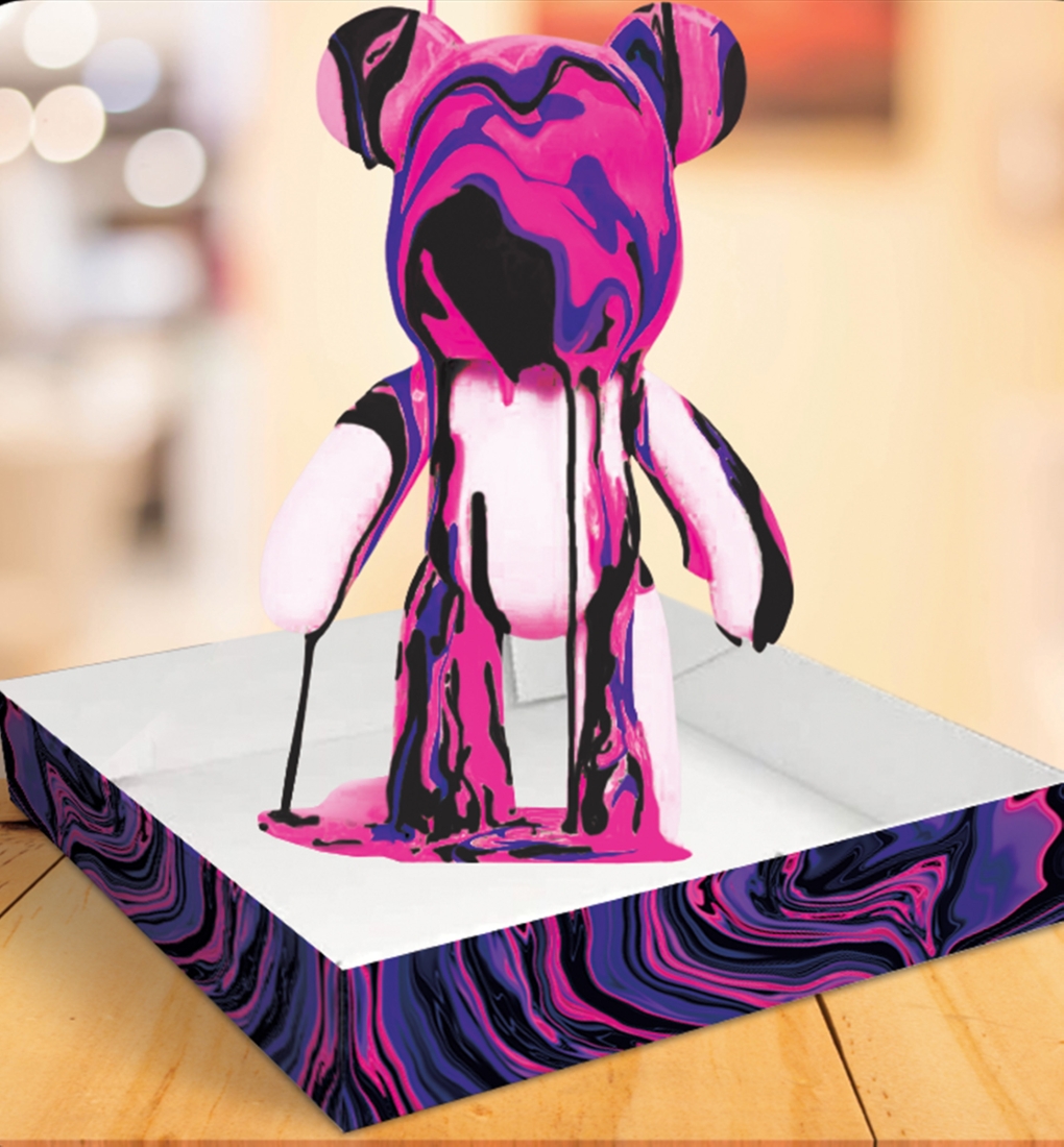 Splat Planet kūrybinis rinkinys Marble Bear, rožinis - Image 8