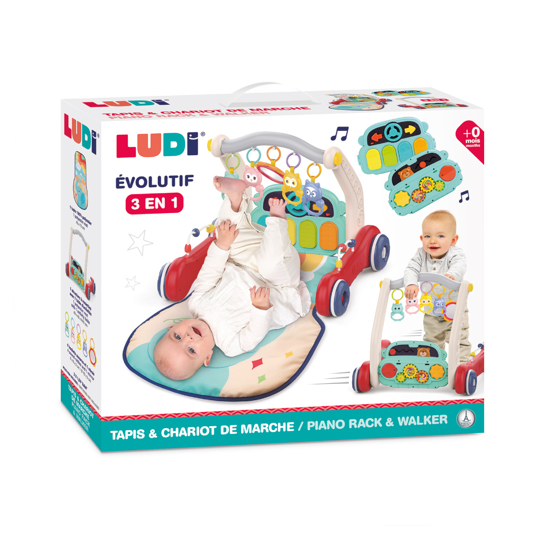 LUDI multifunkcinis kilimėlis-pianinas-vaikštynė Dramblys - Image 3