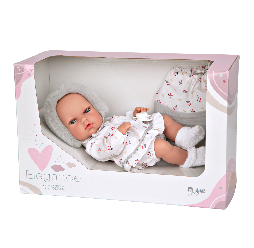 Arias lėlė kūdikėlis su pilka kepuryte, 30 cm - Image 3