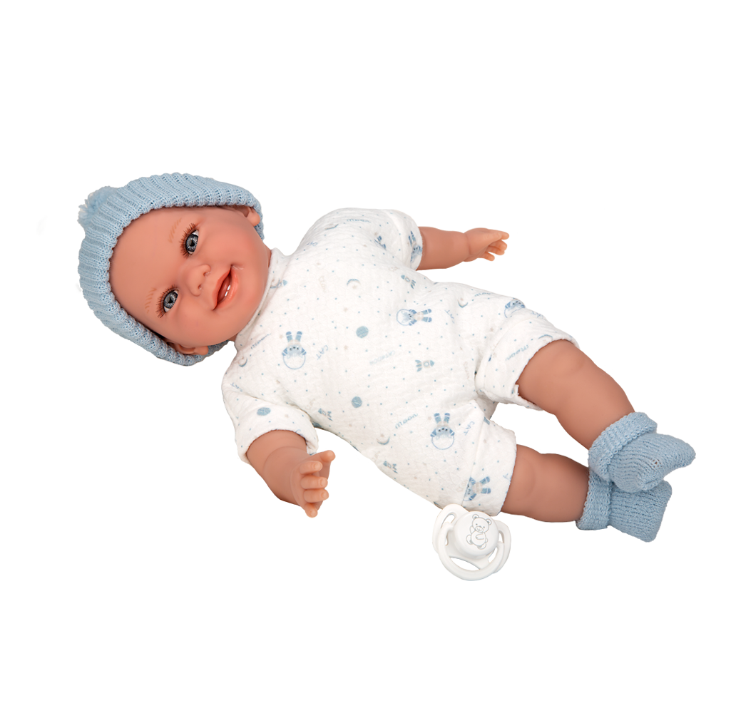 Arias kūdikėlis su garsu, su žydra kepuryte, 34 cm - Image 2