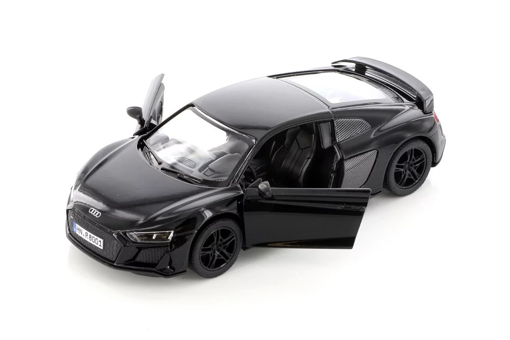 KiNSMART automobilis, 2020 Audi R8 Coupé, juodas - Image 2