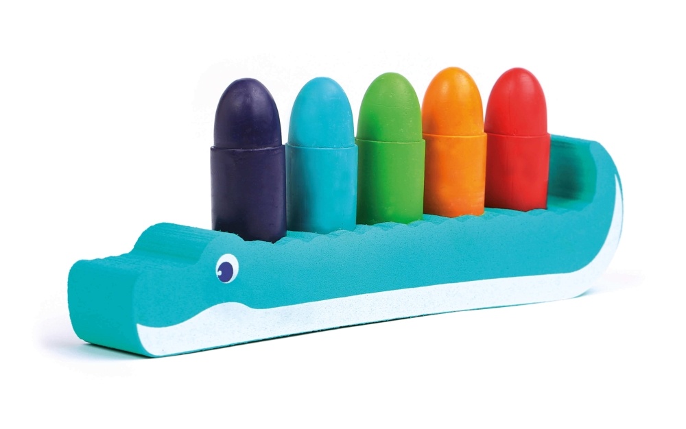LUDI maudymosi žaislų rinkinys Kreidelės su krokodilu - Image 5