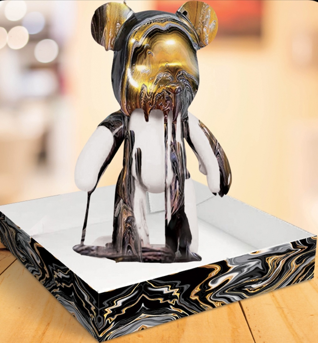 Splat Planet kūrybinis rinkinys Marble Bear, metalika - Image 7