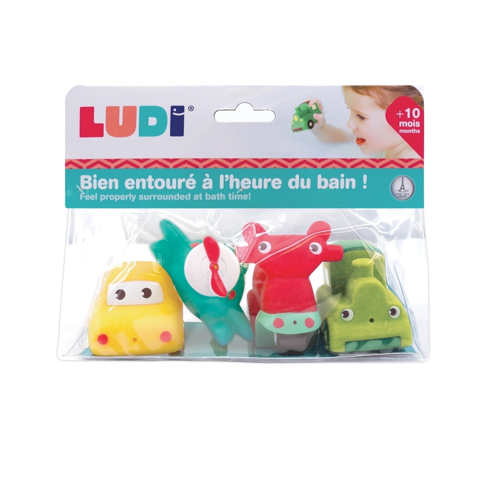 LUDI maudymosi žaislų komplektas Ratai, 4 vnt. - Image 3