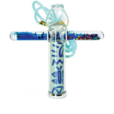 Svoora kaleidoskopas su tūbele, Mėlyni raštai, 10 cm