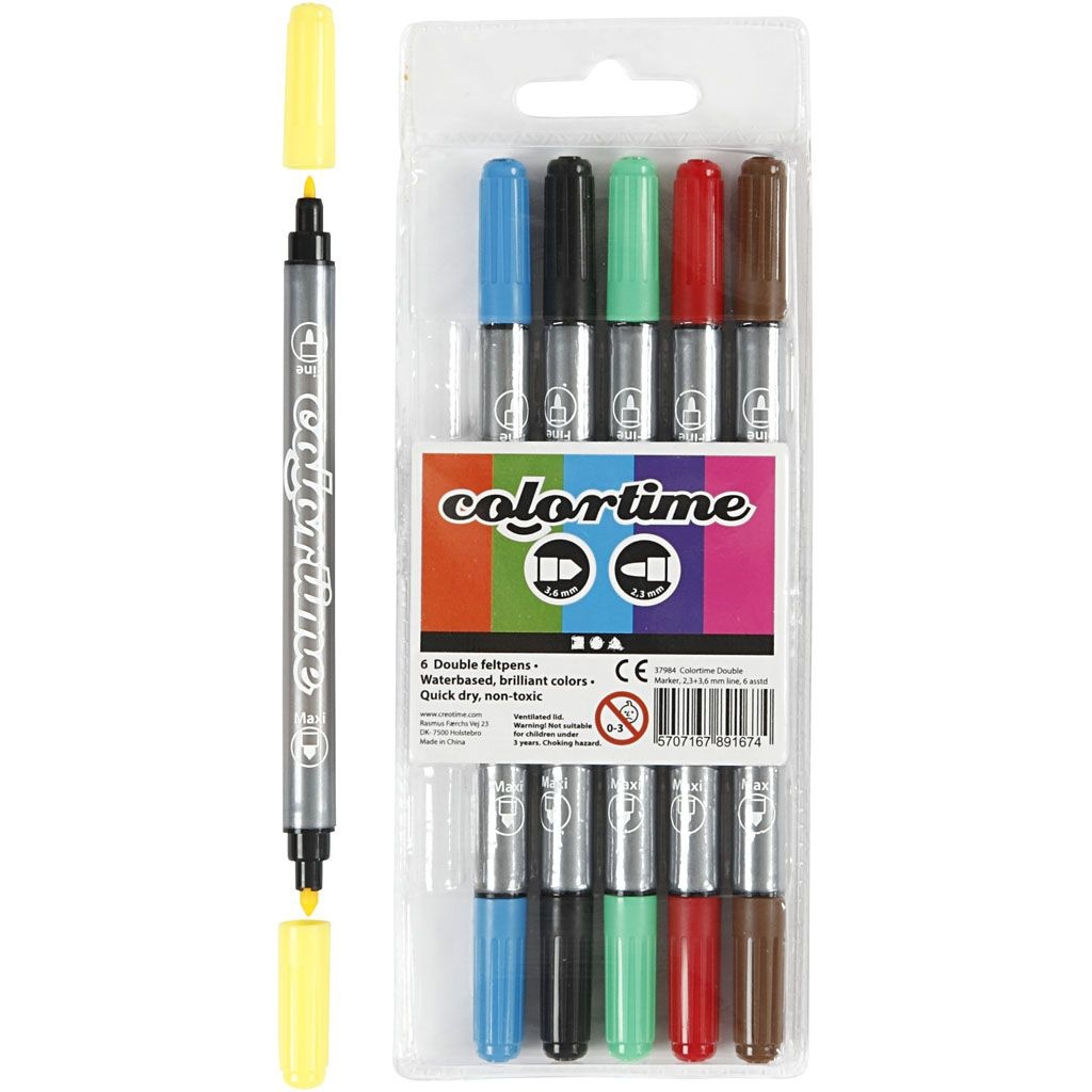 Creativ dvipusiai flomasteriai, 6 vnt. - Image 2