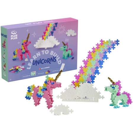 3908plus-plusltb-unicorns-boxfrontproducts1_1757933798 Plus Plus konstruktorius, Pradžiamokslis VIENARAGIAI