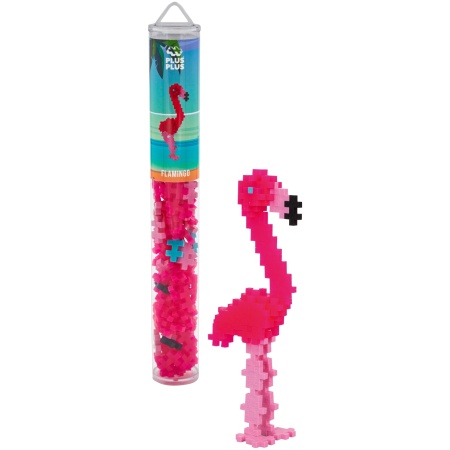 4242plus-plusflamingotube100pcsproductbuildflamingo_1746530804 Plus Plus konstruktorius, Flamingas, 100 det.