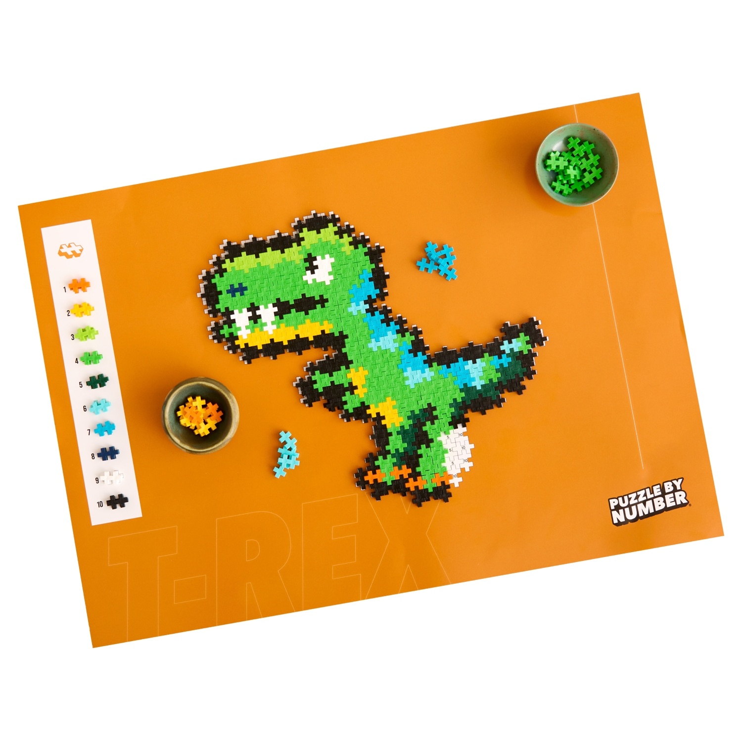 4334-pp-pbnt-rex250pcspuzzle-mat_1752655006 Plus Plus dėlionė pagal skaičius, T-REX, 250 det.