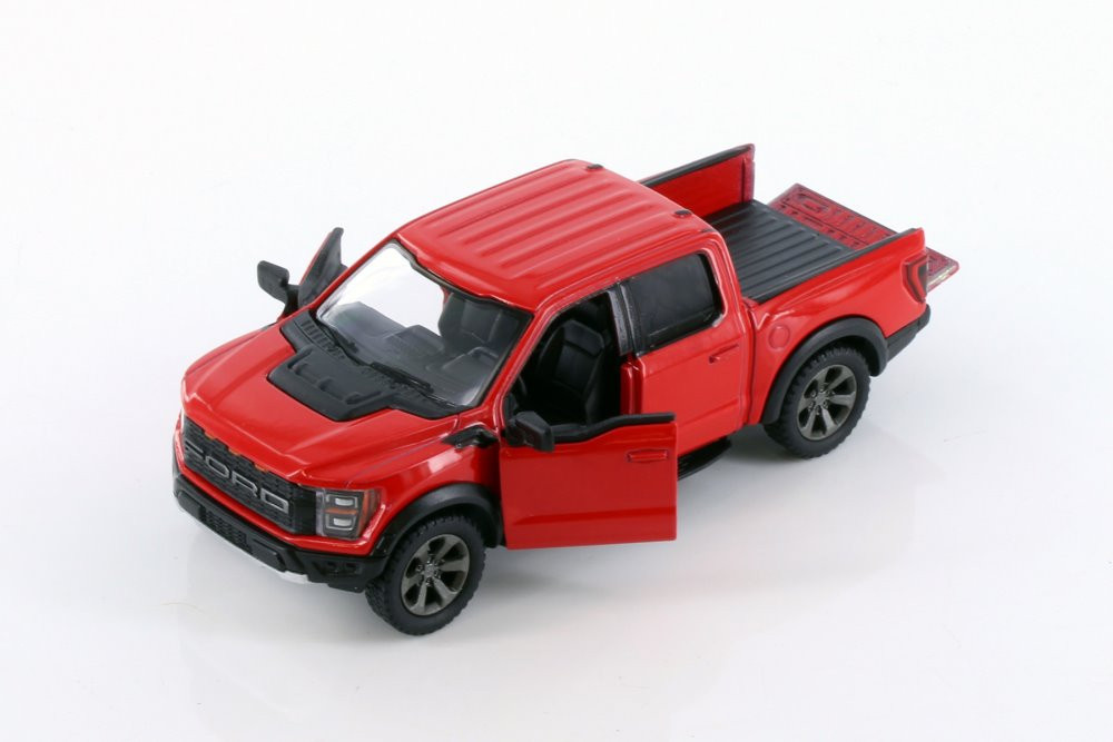 4779030060532-2_1726734499 KiNSMART automobilis, 2022 Ford F-150 Raptor, raudonas