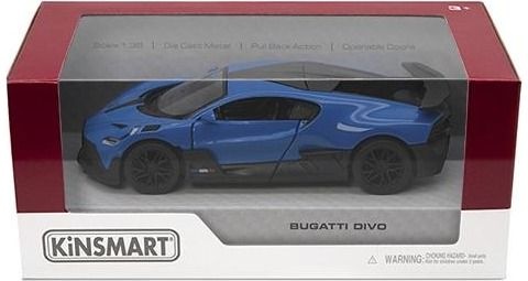 KiNSMART automobilis, Bugatti Divo, mėlynas - Image 3