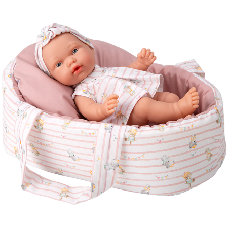 508941_1761053130 Arias kūdikėlis rožinėje nešyklėje su meškiukais, 26 cm