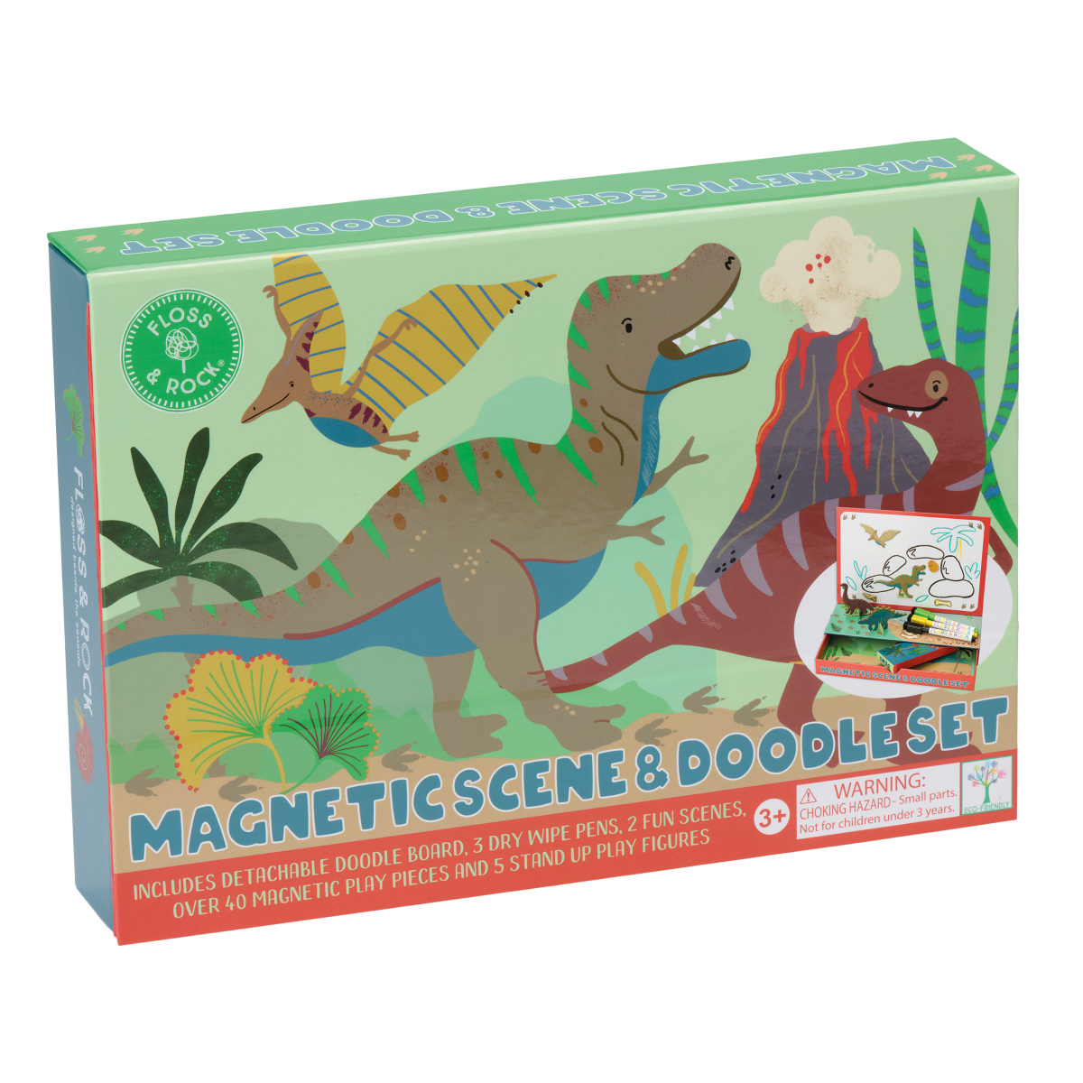 Magnetinis žaidimas ir piešimo rinkinys, Dinozaurai - Image 2