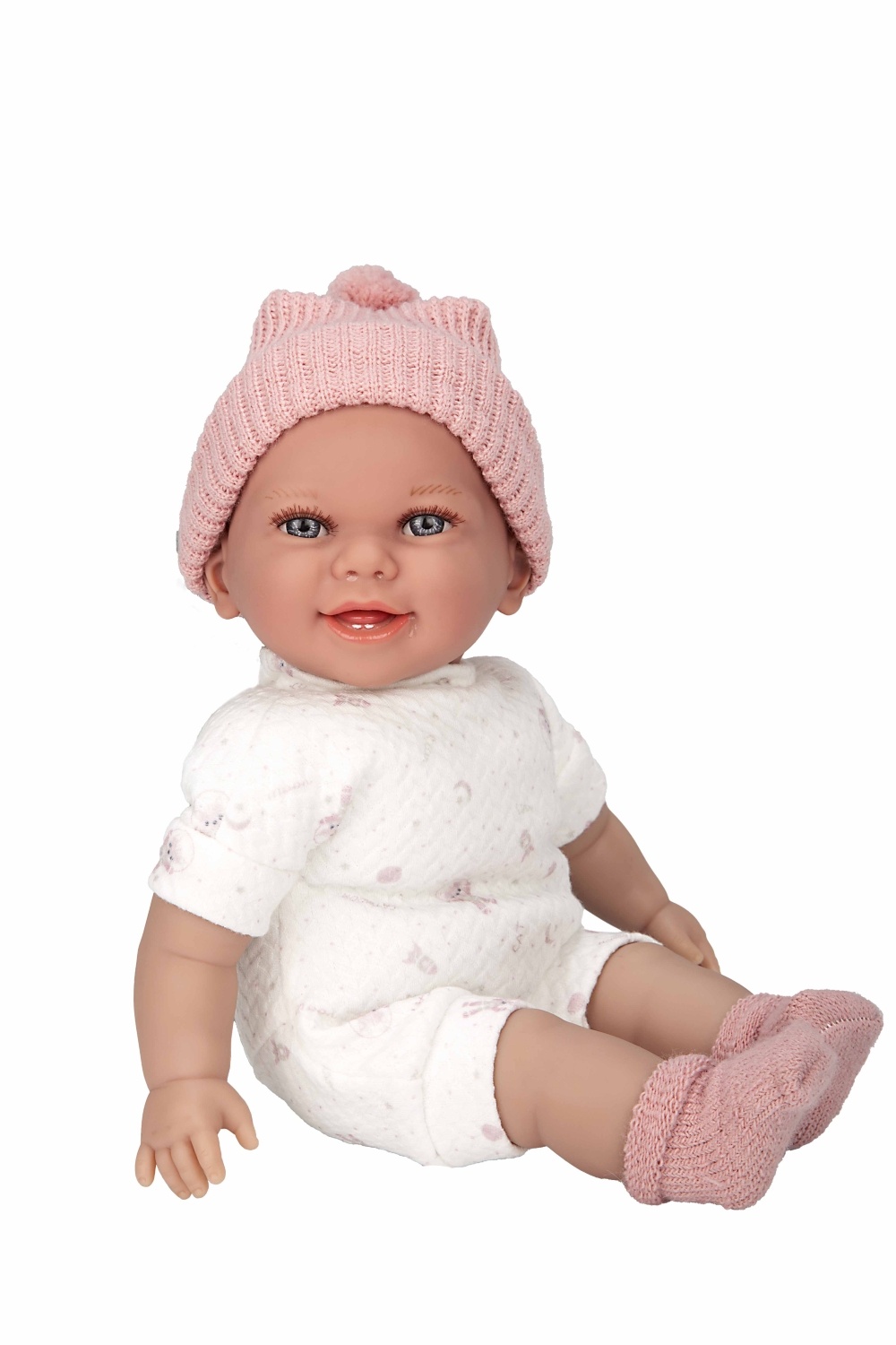 608641_1761740616 Arias kūdikėlis su garsu, rožine kepuryte, 34 cm