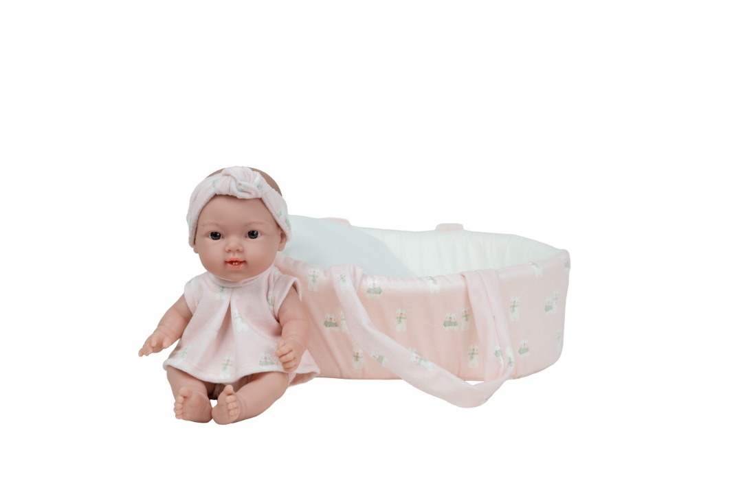 Arias lėlė kūdikėlis su rožine nešykle, 26 cm - Image 2