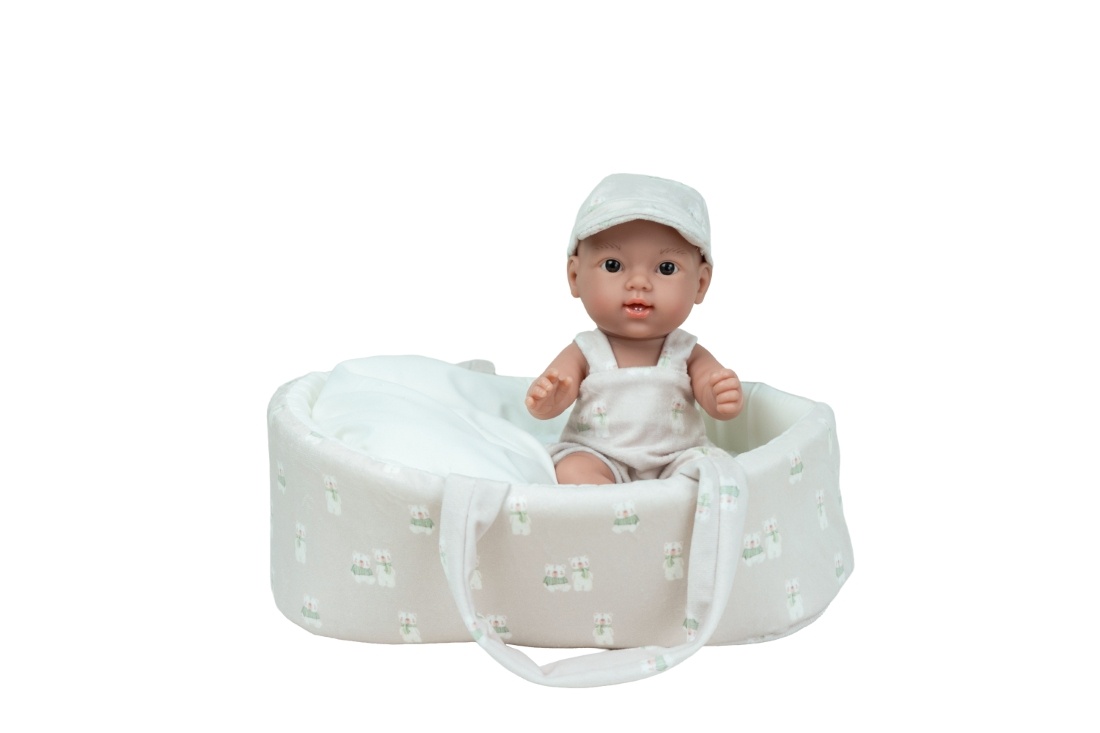 60979-3_1779098369 Arias lėlė kūdikėlis su smėlinės spalvos nešykle, 26 cm