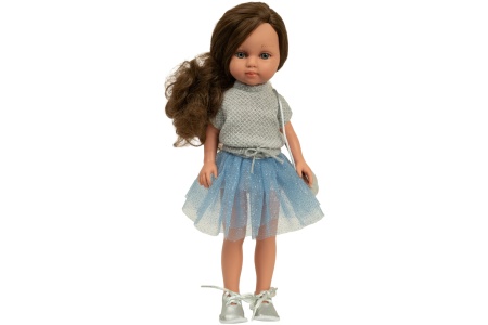 Arias lėlė mergaitė Carlota mėlynu sijonėliu, 36 cm