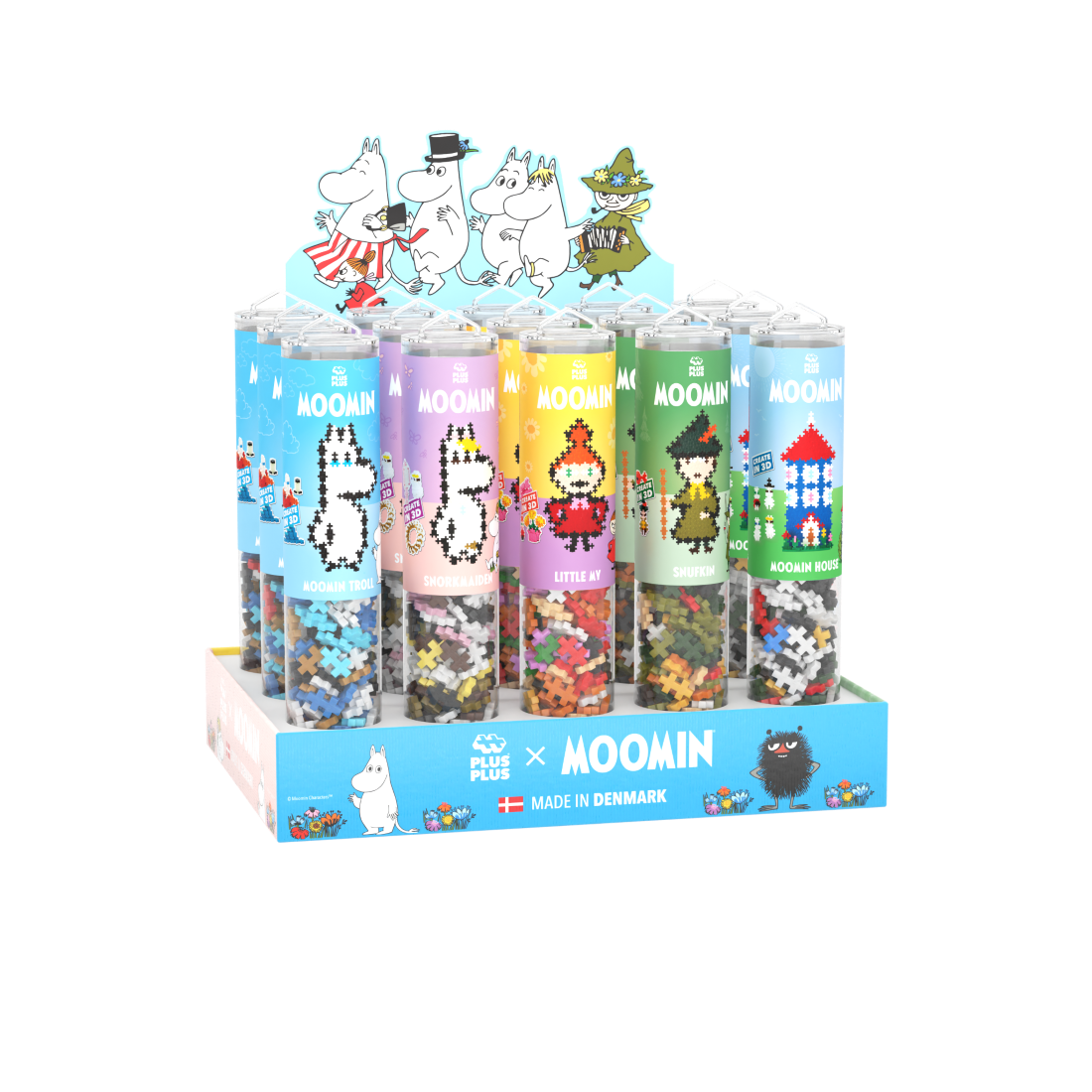 7522ppmoomin-displayfrontpng_1776433327 Plus Plus konstruktorius Troliai Mumiai Muminukas, 270 det.