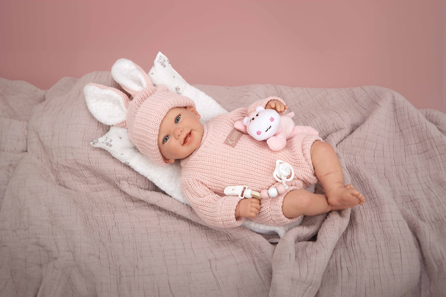 981961_1762249043 Arias Reborn lėlė kūdikėlis rožiniais rūbeliais, Lucia, 45 cm