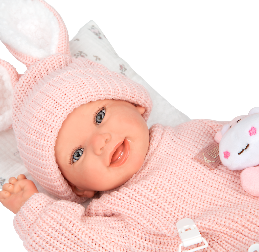 981962_1762249044 Arias Reborn lėlė kūdikėlis rožiniais rūbeliais, Lucia, 45 cm