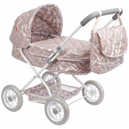 Arias lėlės kūdikio vežimėlis, blizgantis, 55 cm