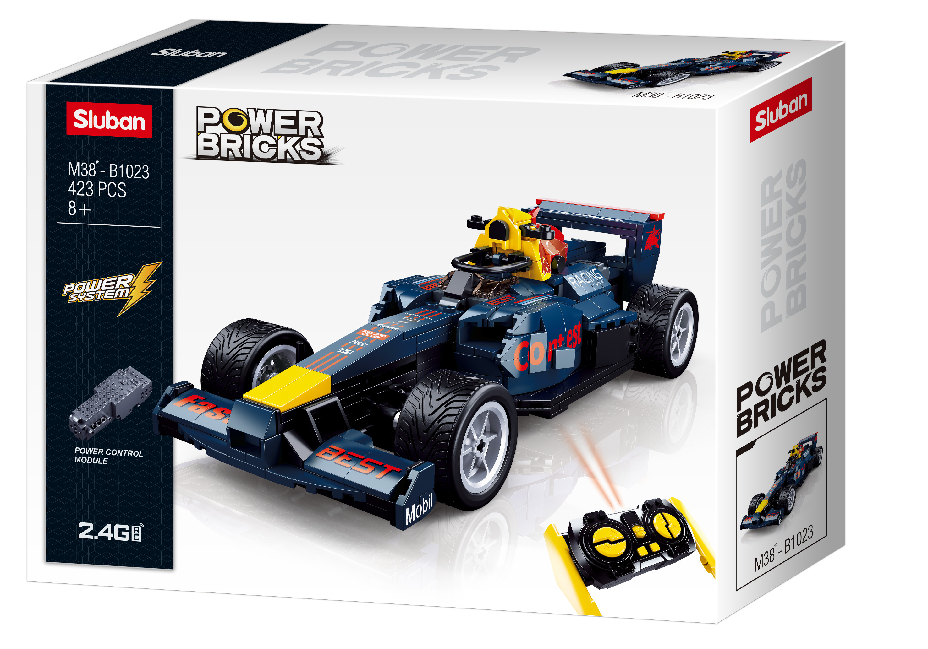 b1023_1757592239 Sluban konstruktorius, RC valdomas F10 automobilis, 423 det.