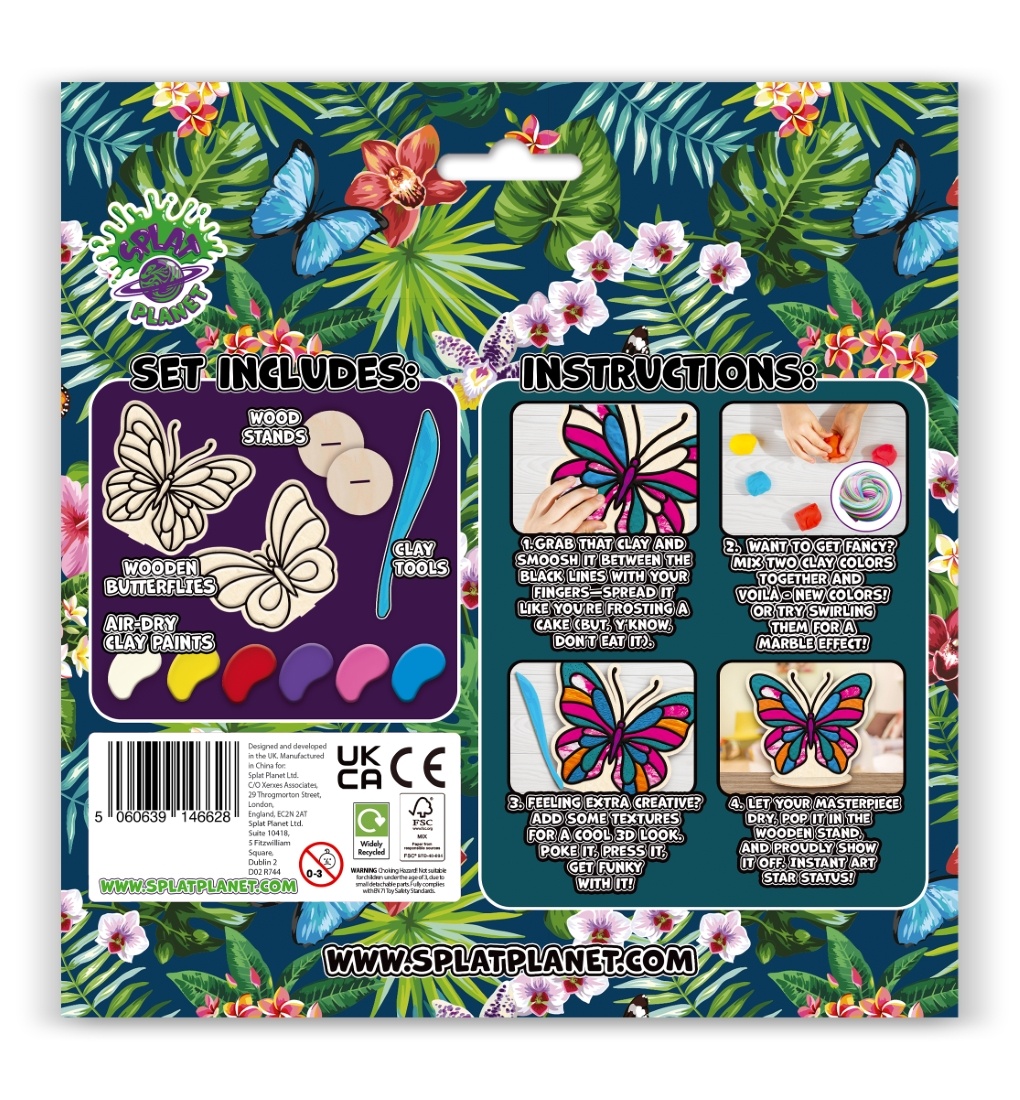 butterflywebsiteimage4_1754378509 Splat Planet kūrybinis modelino rinkinys su mediniais Drugeliais